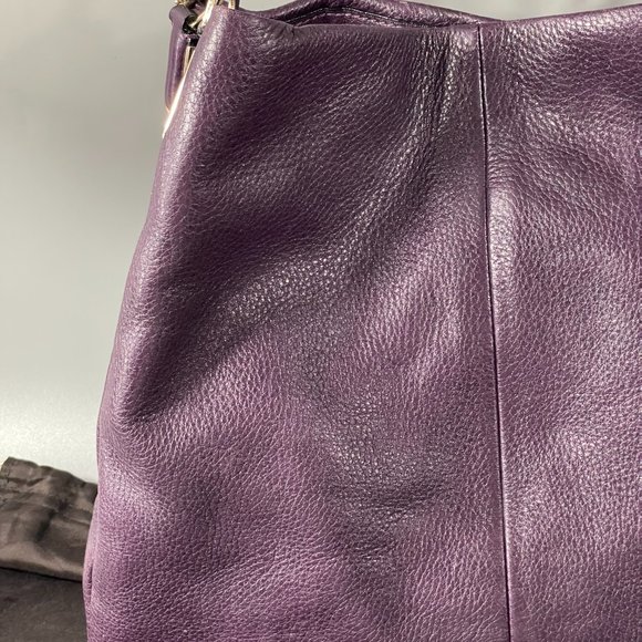 Coach #26224 Madison Leather Phoebe Shoulder Bag, Purple - Picture 6 of 14